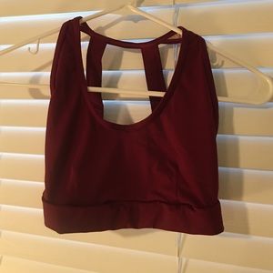 Maroon dance activewear Bra top.