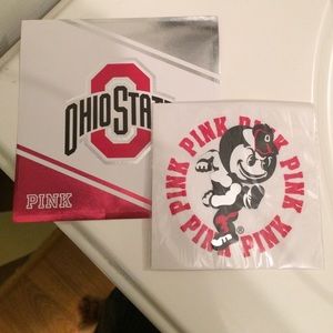 PINK Ohio State car sticker