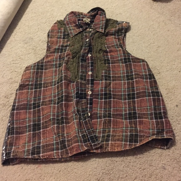 Barley worn vest with sparkles on back