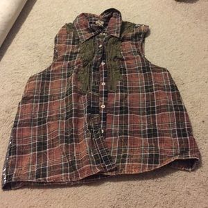 Barley worn vest with sparkles on back