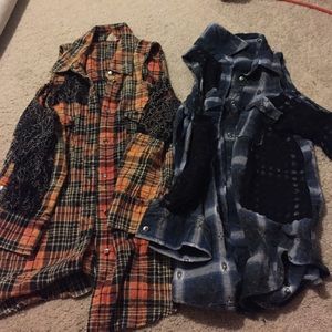 2 no shoulder shirts