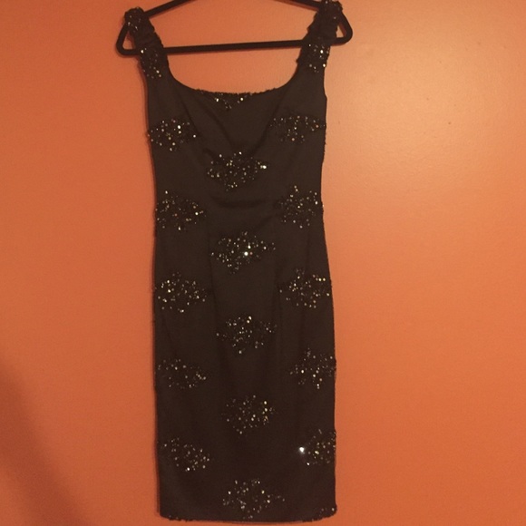 Beautiful black mesh evening dress worn once