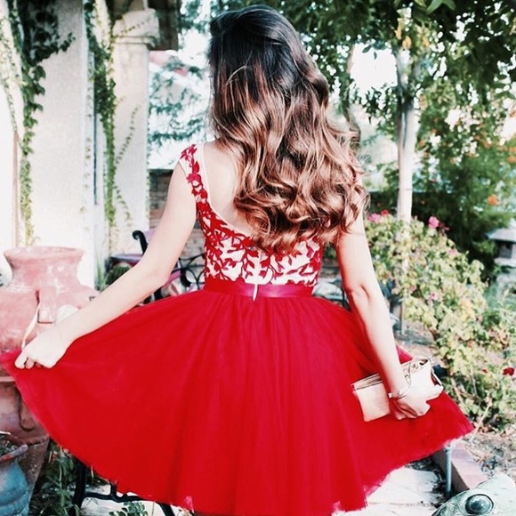 Red Sherri Hill Homecoming Dress