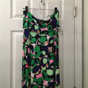 Geo pattern neon maxi skirt