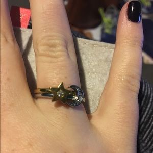 Juicy Couture moon & star wish ring sz 7