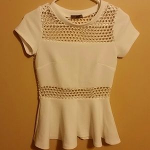 Joyce leslie Off white Peplum top