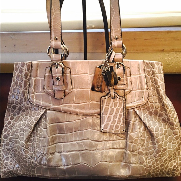 Coach Handbags - Authentic NWOT $550 Coach Crocodile Lavender Bag