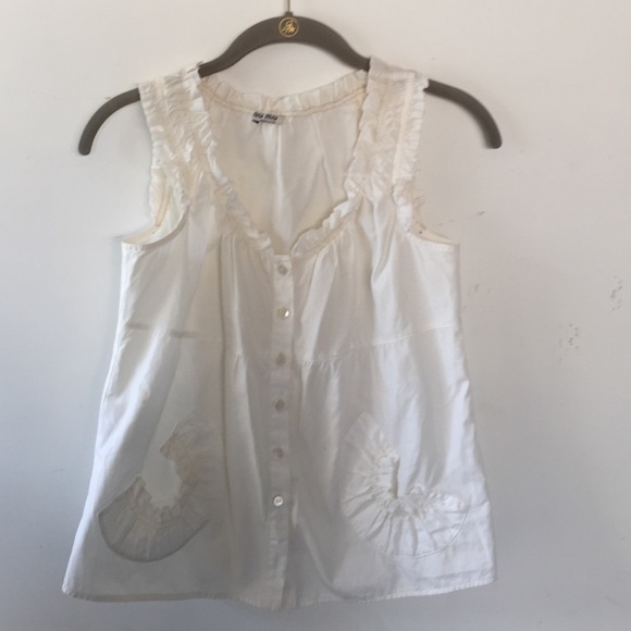 White smocked Miu Miu top size S