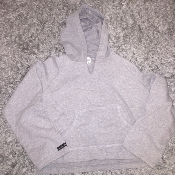 Gray basic crop sweater