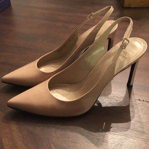 Stuart Weitzman Power Sling-back Nude Pump