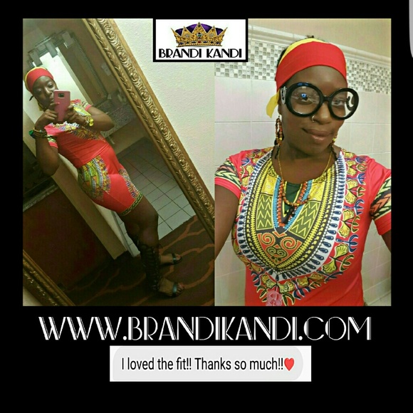 Dashiki vintage short set