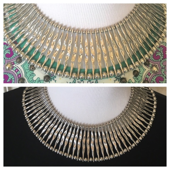 Silver choker necklace - Picture 3 of 4