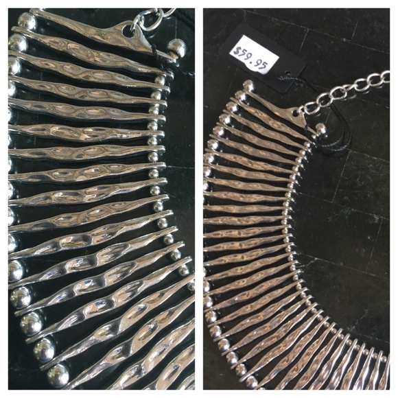 Silver choker necklace - Picture 4 of 4