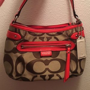 Orange small Authentic Coach purse