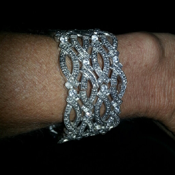 Silver with crystal bracelet