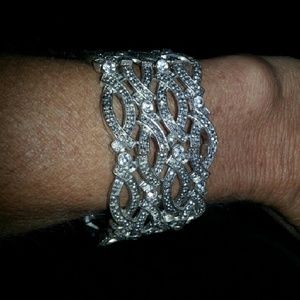 Silver with crystal bracelet
