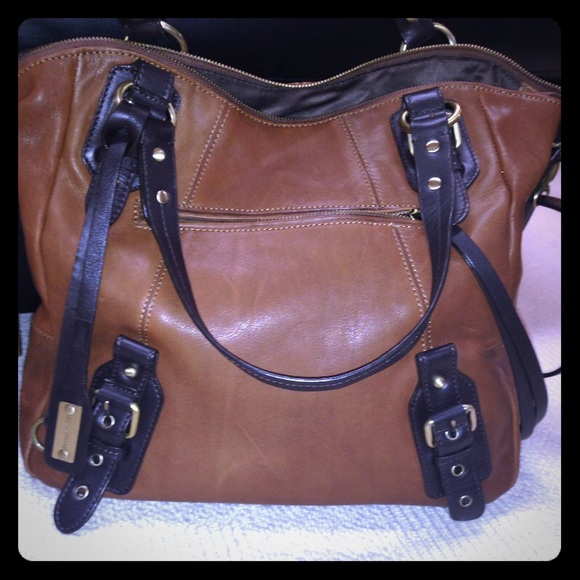Lucky Brand Handbags - Lucky Brand Buttery Leather Cognac and Brown Tote