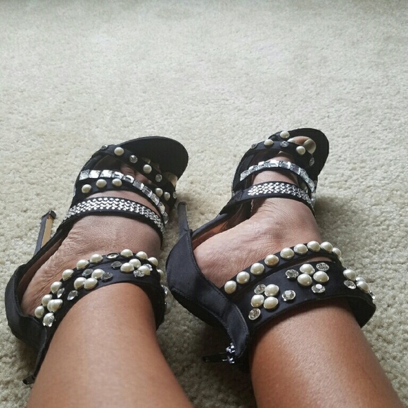Pearl bling posh stilettos