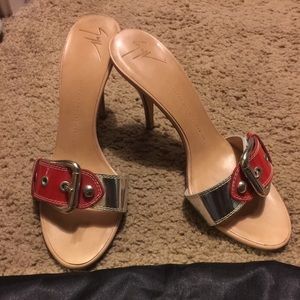 giuseppe zanotti- metallic slip on shoes