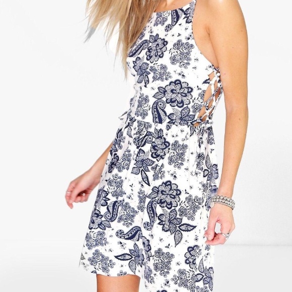 Tie side skater dress