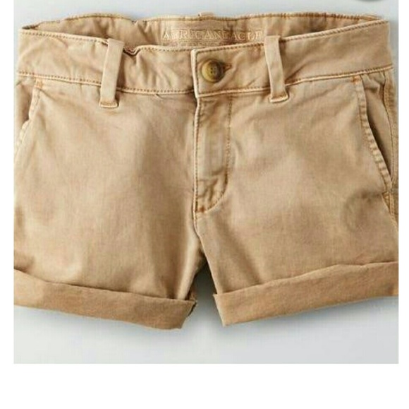 Twill Midi Low Rise Shortie Shorts American Eagle