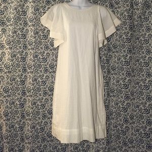 J. Crew white loose sleeve dress. Size 2.