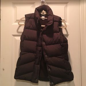 JCrew brown puffy winter vest