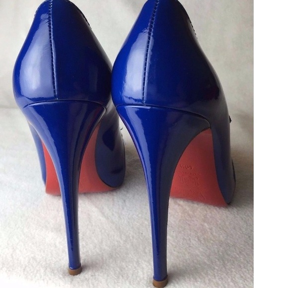 New Royal Blue Patent Booties SOLD - Picture 3 of 4