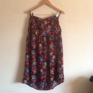 Torrid Floral Strapless Dress