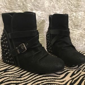 Aldo Studded Wedge Ankle Boots