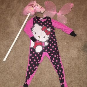 Hello Kitty Footie Pajamas size Medium