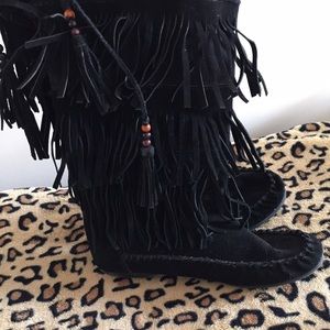 Steve Madden fringe boots
