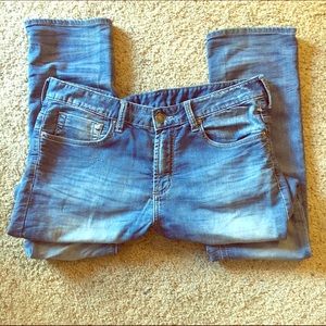 Mens distressed Buffalo pants