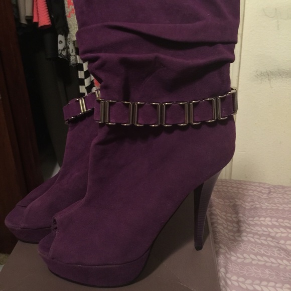 Purple Heeled Boots 😁