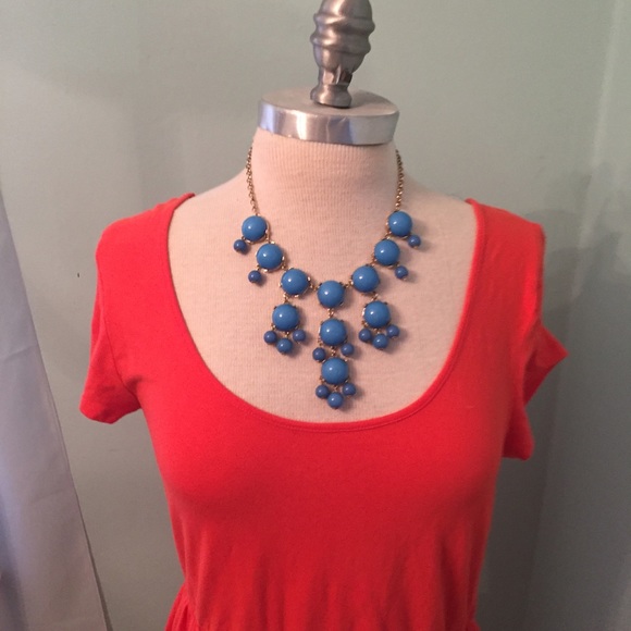 Blue bubble necklace NWOT - Picture 2 of 4