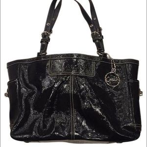 Coach patent leather tote bag
