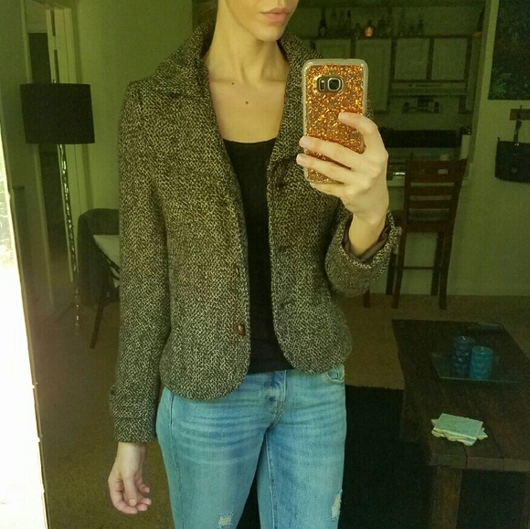 Tweed button up jacket