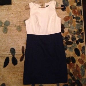 White and Navy H&M Dress