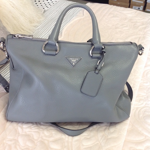 Prada Handbags - 100% Authentic Prada Medium Gray Bag / Tote