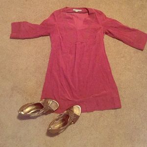 Red corduroy tunic
