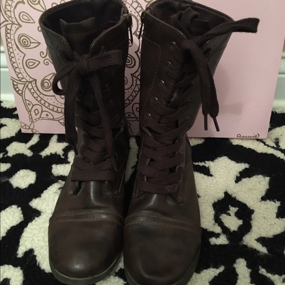 Winter/Fall leather combat riding boots