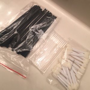 Makeup sample applicators