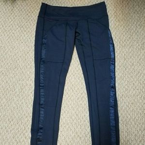 Navy tuxedo full luon workout leggings