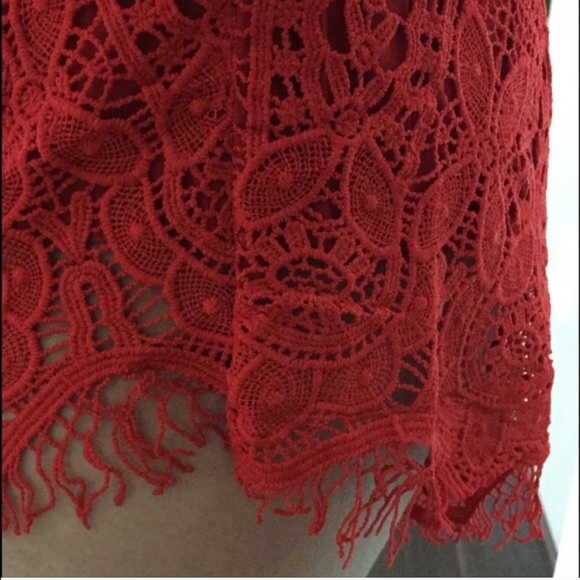 Restock! Red Lacey Romper - Picture 2 of 4
