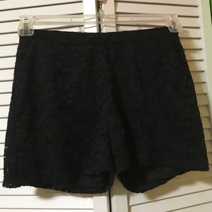 Black lace shorts