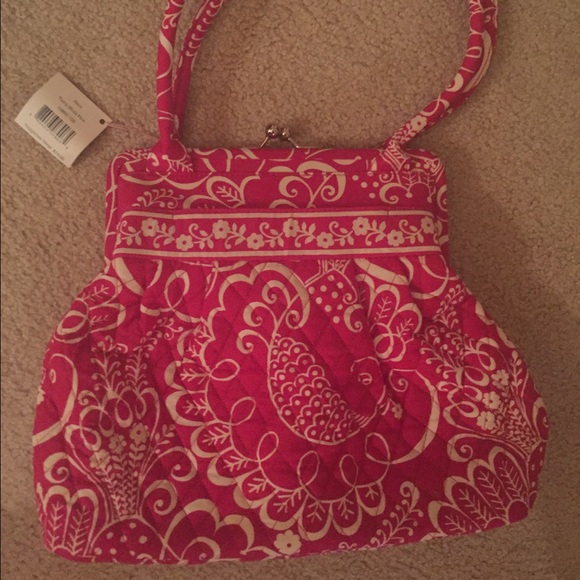 Vera Bradley pink twirly birds purse