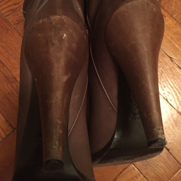 Gucci Olive Green Knee Hi Boots - Picture 3 of 4