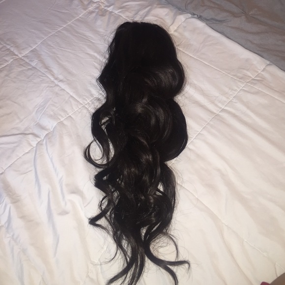 Dark brown lace front Kim kardashian wig