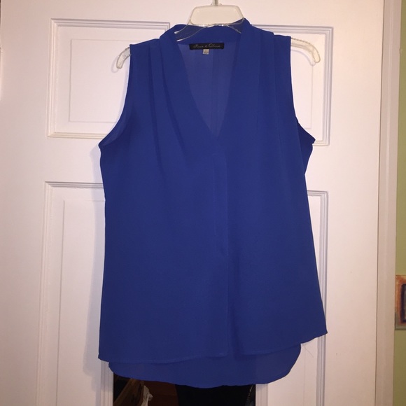Large Royal Blue Dressy Sleeveless Top