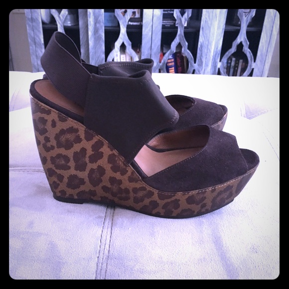 Donald J Pliner leopard wedge